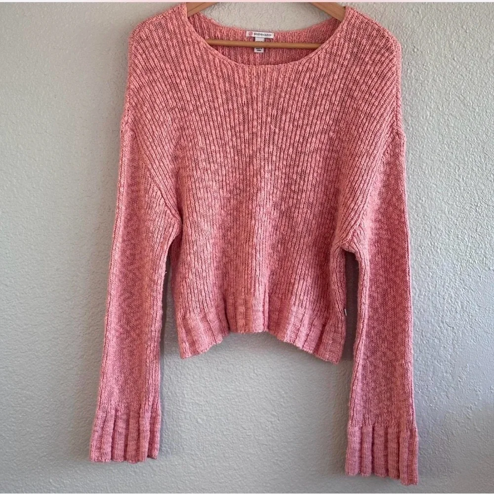 Sisstrevolution Scoop Neck Knit Sweater Dusty Rose Relaxed Fit Size S - Picture 4 of 7